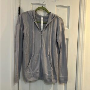 Lululemon Gray Mesh Zip-Up sweater